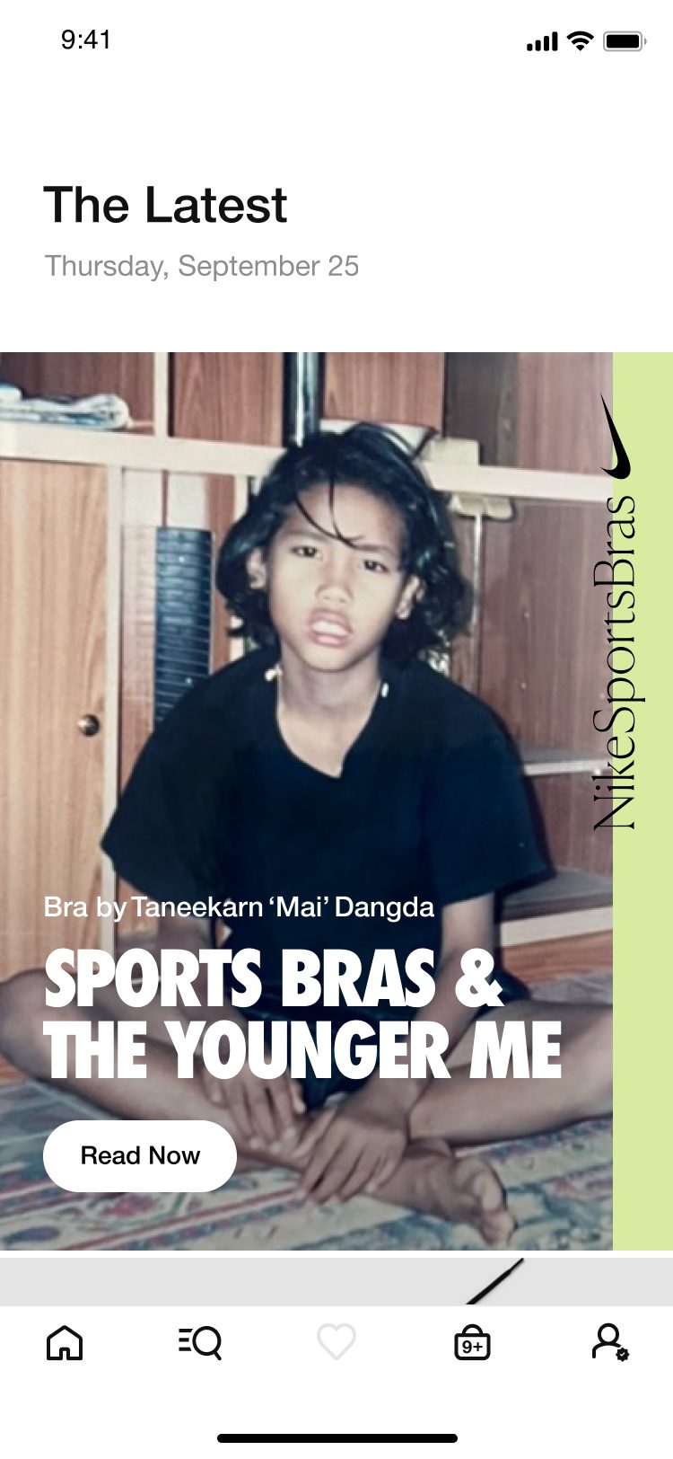 A letter to my younger self, in the Nike app